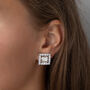 Swarovski Crystal Square Shaped Earrings, thumbnail 5 of 6