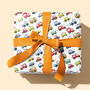 Cars Wrapping Paper, Passed Driving Test Gift Wrap, thumbnail 2 of 3
