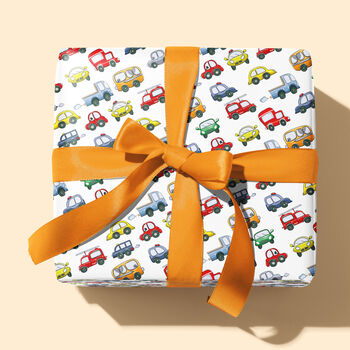 Cars Wrapping Paper, Passed Driving Test Gift Wrap, 2 of 3