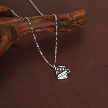 Sterling Silver Tiny Sardine Tin Necklace, 3 of 12