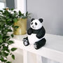 Handmade Sitting Panda Concrete Sculpture, thumbnail 4 of 7