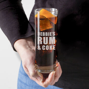 Personalised Engraved Highball Glass Alcohol Gift For Friend, 2 of 5