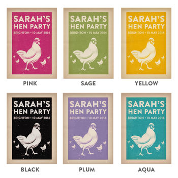 Personalised Hen Party Print, 4 of 5