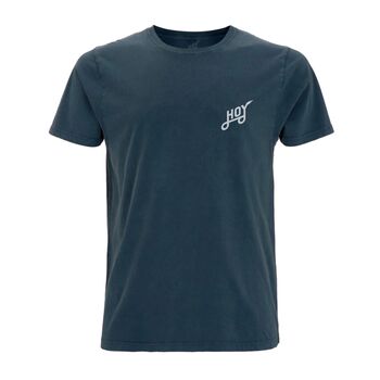 Hoy Uptown Organic T Shirt Vintage Blue, 2 of 2