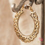 Skinny Gold And Silver Filigree Ethnic Boho Hoop Earrings, thumbnail 7 of 11
