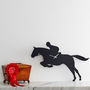 Showjumper Clock With Wagging Tail, thumbnail 1 of 3