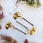 Gold Ginkgo Leaf Bridal Hair Pins, thumbnail 2 of 7