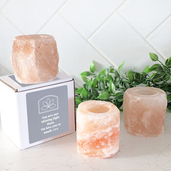 Personalised Himalayan Salt Candle Holder, 3 of 11