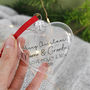 Merry Christmas Grandparents Heart Christmas Bauble, thumbnail 2 of 3