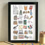 Starting University Alphabet Art Print, thumbnail 1 of 4