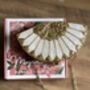 Bristol Fan Shaped Mop Gold White Evening Purse, thumbnail 5 of 6