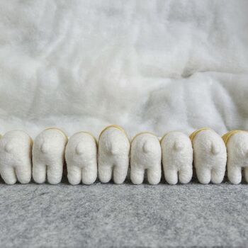 Polar Bear 100% Wool Tree Decoration, 2 of 5