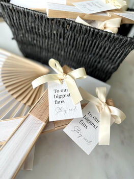 White Wedding Fans – Pack Of 10, 4 of 4