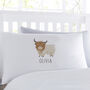 Highland Cow Personalised Pillowcase, thumbnail 1 of 2
