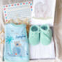 Baby Gift, Green And White Postable Letterbox Hamper, thumbnail 1 of 5