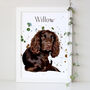 Personalised Pet Dog Portrait Print Gift, thumbnail 1 of 9