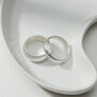 Personalised Matching Sterling Silver Hammered Rings, thumbnail 2 of 3