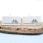 Silver Bike Cufflinks. Gift For Cyclist, thumbnail 2 of 7