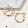 Wire Interwoven Rose Gold Plated Silver Hoop Earrings, thumbnail 3 of 8