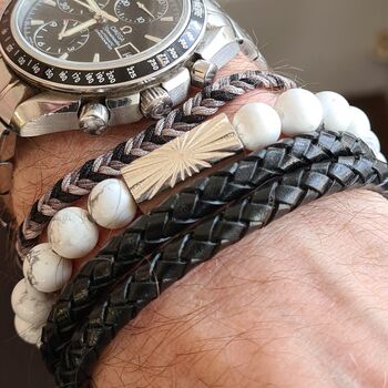 Men's Personalised Air Sign Bead Bracelet, 3 of 4