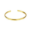 Gold Torque Bangle With White Sapphires By Yvonne Henderson Jewellery ...