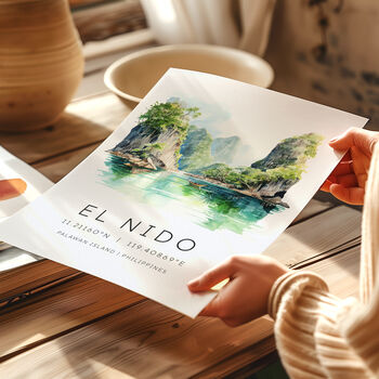 Philippines Travel Poster Of El Nido, 3 of 7