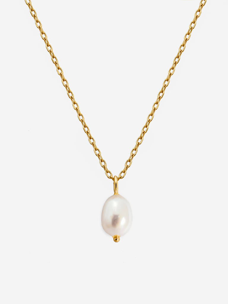 Small Natural Pearl Pendant Necklace By MUCHV