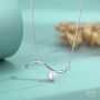 Sterling Silver Natural Freshwater Pearl Wave Pendant Necklace, thumbnail 1 of 11