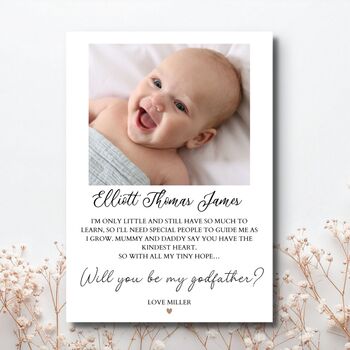 Godmother Photo Proposal Card, Godparents Proposal Photo Card, Godfather Proposal, 2 of 9