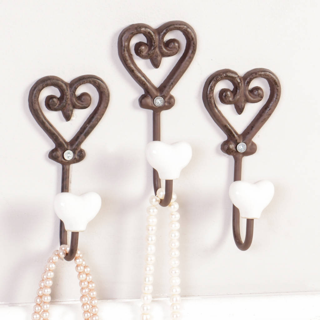 Children S Coat Hooks Notonthehighstreet Com Cast Iron Heart Hook Hooks Pegs Clips