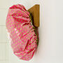 Waterproof Shower Cap In Pink And Lime Spot Print, thumbnail 1 of 5