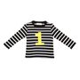 Black + White Breton Striped Number/Age T Shirt, thumbnail 1 of 6