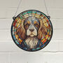 Cavalier King Charles Spaniel Stained Glass Effect Suncatcher, thumbnail 1 of 3