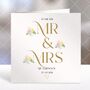 Mr And Mrs Wedding Card, thumbnail 1 of 2