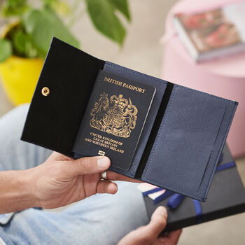 Personalised Luxe Leather Passport Holder, 3 of 12