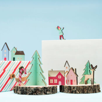 Personalised Wooden Christmas Scene Advent Calendar, 6 of 11
