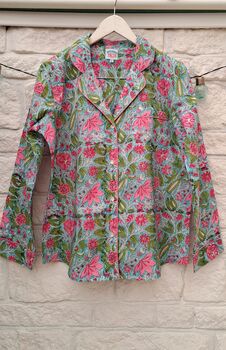 Hand Block Printed Cotton Pyjama Set, 7 of 12