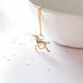 Gold Plated Unicorn Necklace, 2 of 7