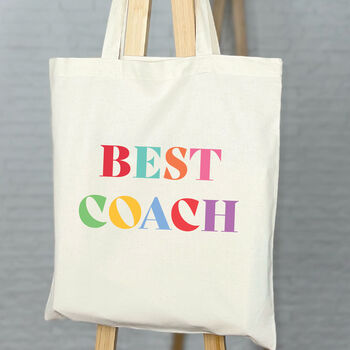 Best Teacher Ever Bright Tote Bag, 4 of 5