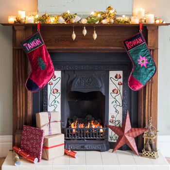Personalised Luxury Velvet Christmas Stocking, 10 of 10