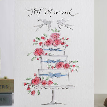 'Just Married' Wedding Card, 3 of 3
