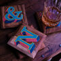 Custom Initial Letter Hand Painted Wooden Coaster, thumbnail 8 of 9