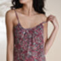 Long Slip Nightie In Red And Black Ditzy Print, thumbnail 2 of 5