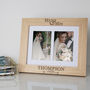 Personalised Mr And Mrs Wedding Photo Frame, thumbnail 3 of 6