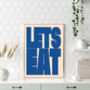'Let's Eat' Kitchen Art Print, thumbnail 3 of 4