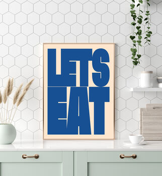 'Let's Eat' Kitchen Art Print, 3 of 4