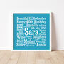 Birthday Personalised 40th Word Art Gift, thumbnail 4 of 4