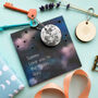 Personalised Valentine's Wooden Card With Moon Keyring, thumbnail 1 of 5