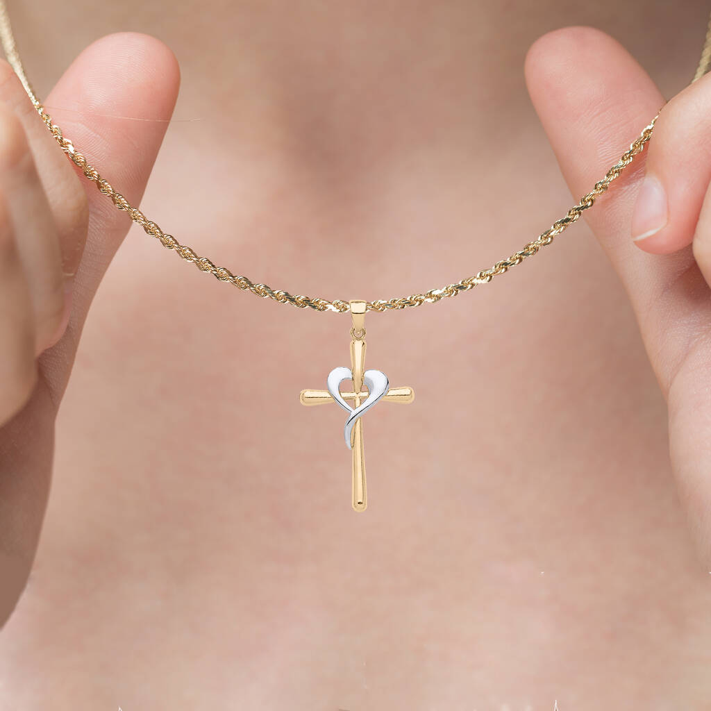Mua Fashion Charm Heart Cross Pendant Crystal Rhinestone Necklace Jewelry  Gift tại Magideal2 | Tiki