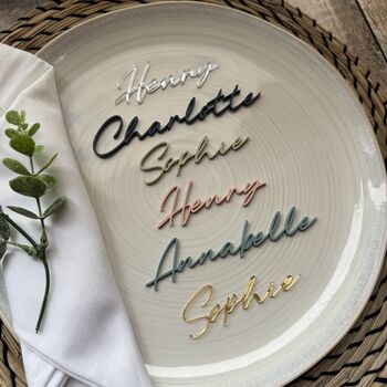 Personalised Acrylic Place Name Table Settings Wedding Events F20, 3 of 4